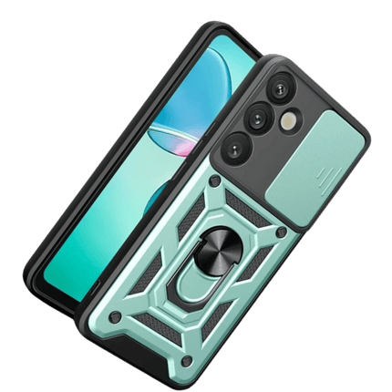 Samsung Galaxy S26 Pars Lens Yüzüklü Silikon Kılıf - Yeşil 3