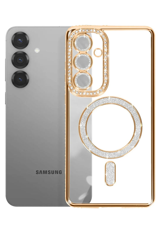 Samsung Galaxy S26 Plus Joke Simli Magneticsafe Kılıf - Gold 3