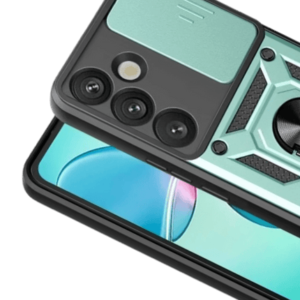 Samsung Galaxy S26 Plus Pars Lens Yüzüklü Silikon Kılıf - Yeşil 2