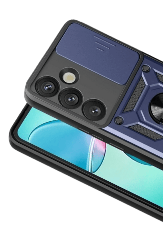 Samsung Galaxy S26 Plus Pars Lens Yüzüklü Silikon Kılıf - Lacivert 2