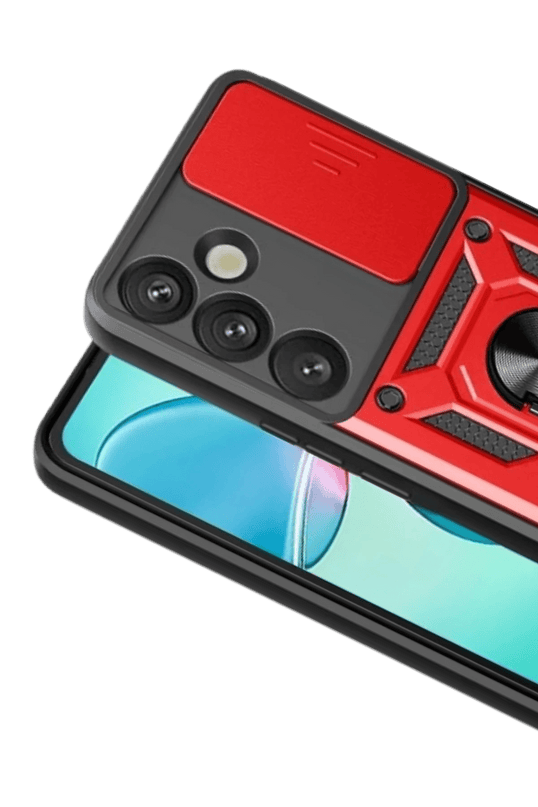 Samsung Galaxy S26 Plus Pars Lens Yüzüklü Silikon Kılıf - Kırmızı 2