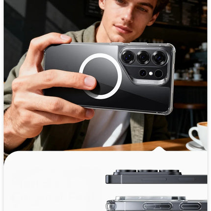 Samsung Galaxy S26 Ultra Classic Hybrid Magsafe Kapak Kılıf - Şeffaf 4