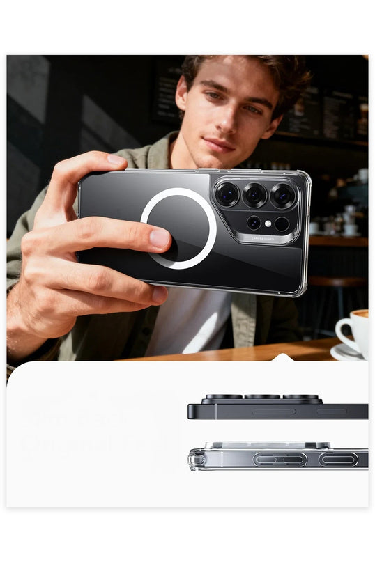 Samsung Galaxy S26 Ultra Classic Hybrid Magsafe Kapak Kılıf - Şeffaf 4