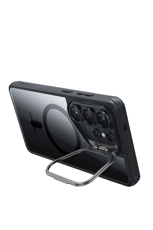 Samsung Galaxy S26 Ultra Classic Hybrid Magsafe Standlı Kapak Kılıf - Siyah 2