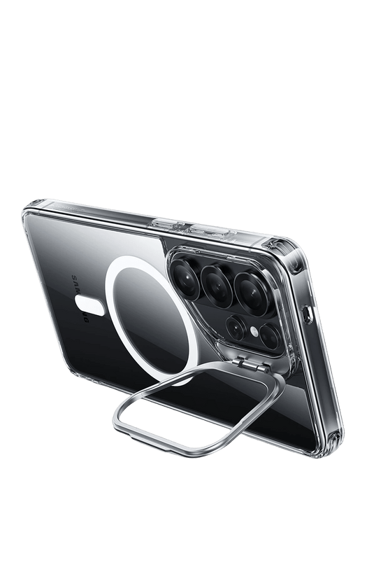 Samsung Galaxy S26 Ultra Classic Hybrid Magsafe Standlı Kapak Kılıf - Şeffaf 2
