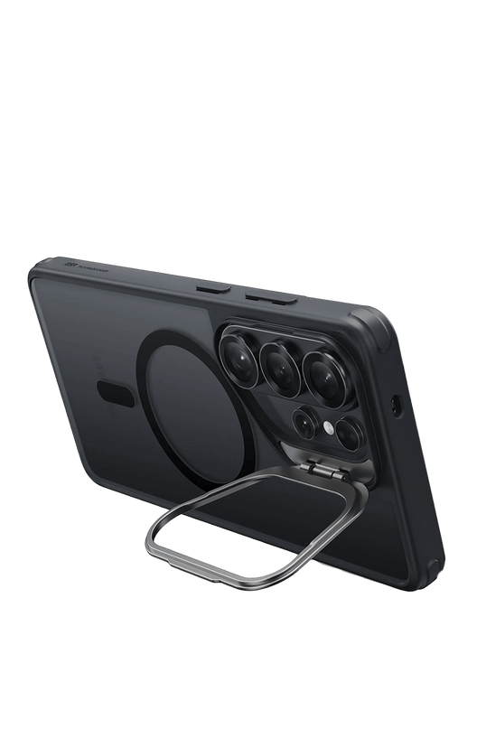 Samsung Galaxy S26 Ultra Classic Hybrid Magsafe Standlı Kapak Kılıf - Siyah 2 2