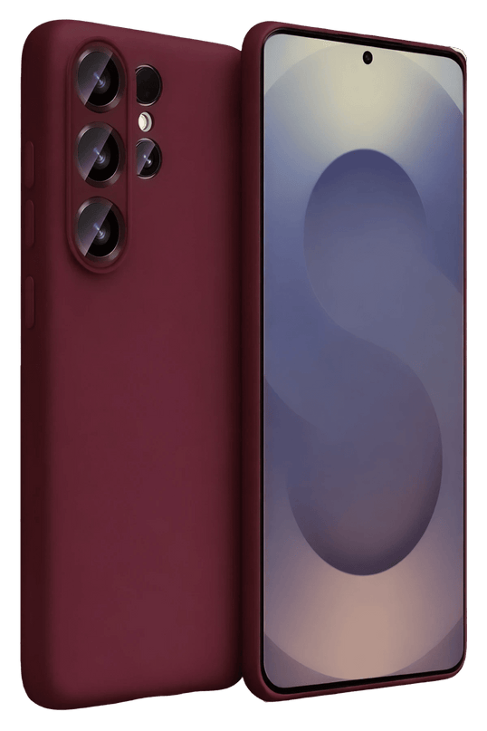 Samsung Galaxy S26 Ultra First Silikon Kılıf - Bordo
