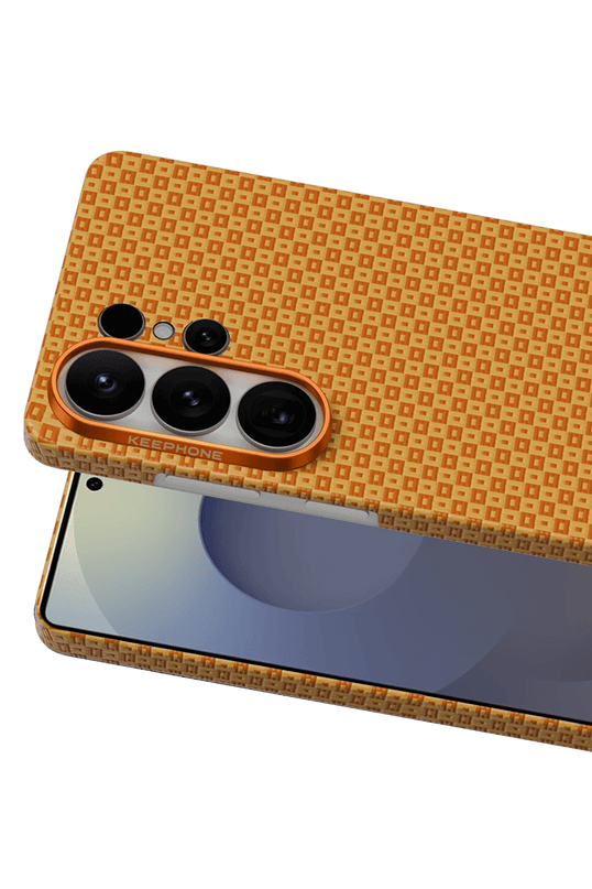 Samsung Galaxy S26 Ultra Kevlar Ankora Magsafe Kapak Kılıf - Turuncu 2