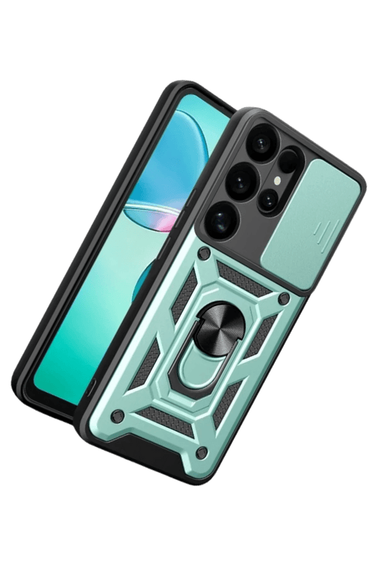 Samsung Galaxy S26 Ultra Pars Lens Yüzüklü Silikon Kılıf - Yeşil 3