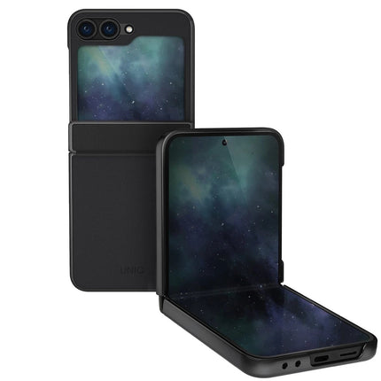 Samsung Galaxy Z Flip 6 Ora Katlanabilir Deri Kapak Kılıf - Siyah 2