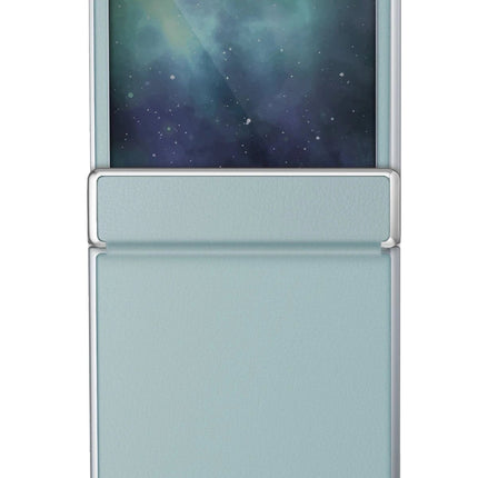 Samsung Galaxy Z Flip 6 Ora Katlanabilir Deri Kapak Kılıf - Yeşil