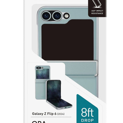 Samsung Galaxy Z Flip 6 Ora Katlanabilir Deri Kapak Kılıf - Yeşil 3