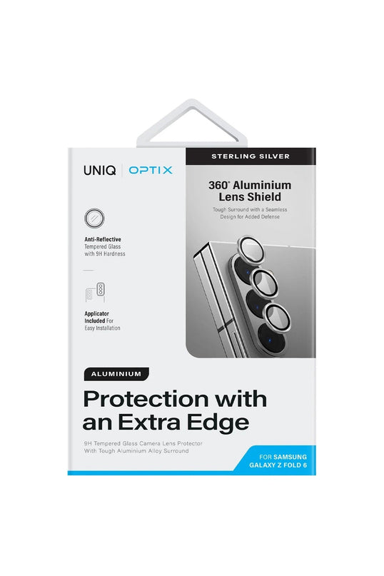 Samsung Galaxy Z Fold 6 Optix Aluguard Alüminyum Kamera Lens Koruyucu - Gümüş 2