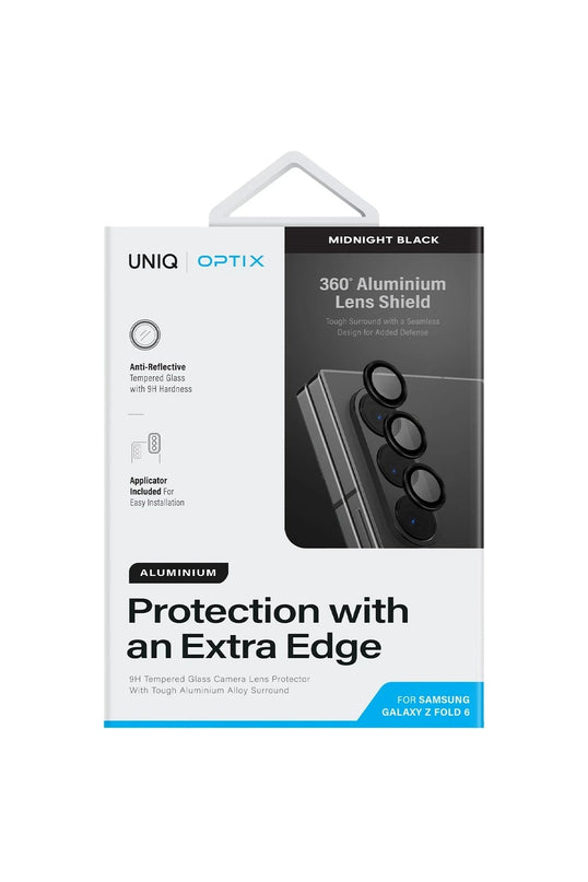 Samsung Galaxy Z Fold 6 Optix Aluguard Alüminyum Kamera Lens Koruyucu - Siyah 2