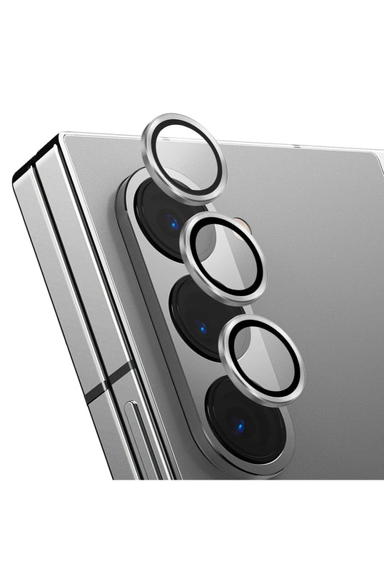 Samsung Galaxy Z Fold 6 Optix Aluguard Alüminyum Kamera Lens Koruyucu - Gümüş