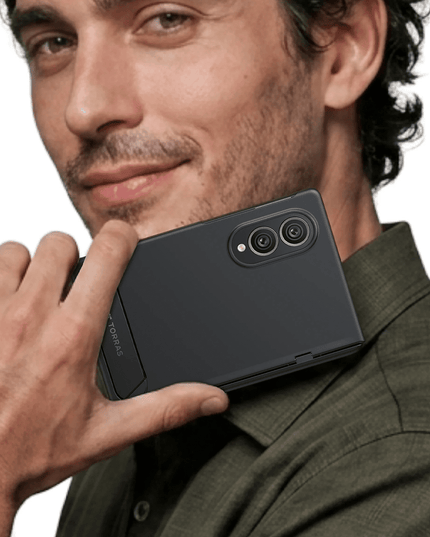 Samsung Galaxy Z Fold 8 Ostand L1 2 Adet Ekran Koruyuculu Standlı Magsafe Kapak Kılıf - Siyah 5