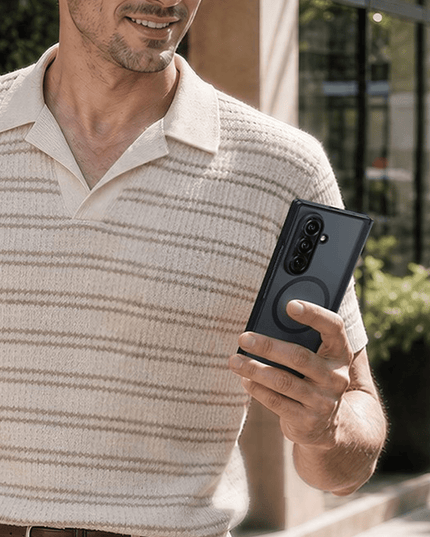 Samsung Galaxy Z Fold 8 Ultra 2 Adet Ekran Koruyuculu Guardian Magsafe Kılıf - Siyah 4