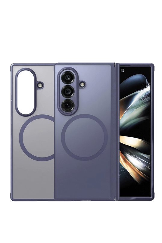 Samsung Galaxy Z Fold 8 Ultra 2 Adet Ekran Koruyuculu Guardian Magsafe Kılıf - Derin Mor 2