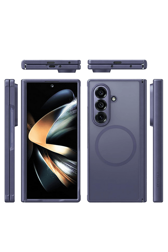 Samsung Galaxy Z Fold 8 Ultra 2 Adet Ekran Koruyuculu Guardian Magsafe Kılıf - Derin Mor 3