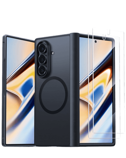 Samsung Galaxy Z Fold 8 Ultra 2 Adet Ekran Koruyuculu Guardian Magsafe Kılıf - Siyah