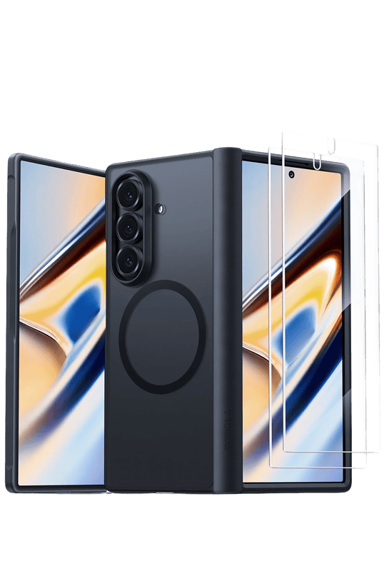 Samsung Galaxy Z Fold 8 Ultra 2 Adet Ekran Koruyuculu Guardian Magsafe Kılıf - Siyah