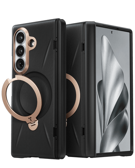 Samsung Galaxy Z Fold 8 Ultra Ostand Q3 VegSkin 2 Adet Ekran Koruyuculu Magsafe Kılıf - Siyah 2