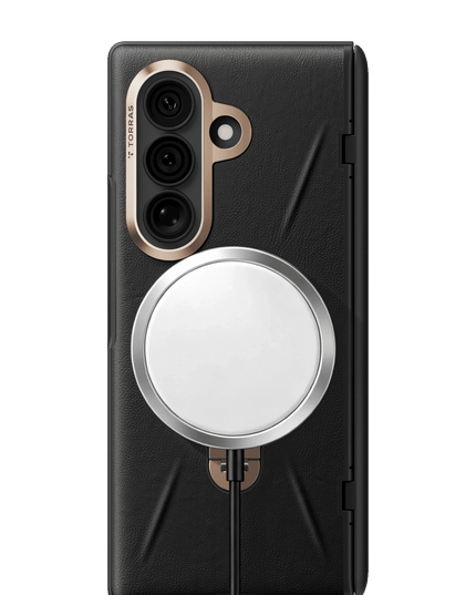 Samsung Galaxy Z Fold 8 Ultra Ostand Q3 VegSkin 2 Adet Ekran Koruyuculu Magsafe Kılıf - Siyah 4