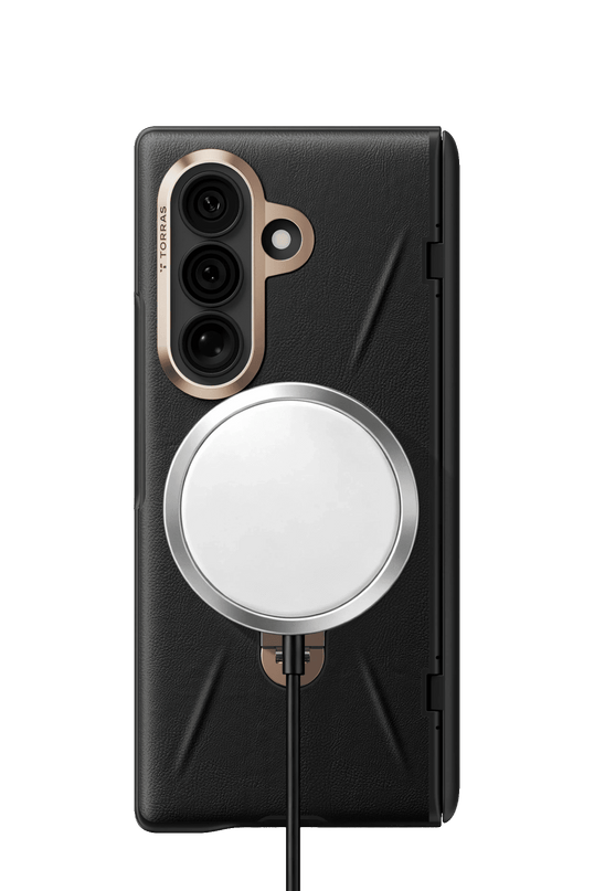 Samsung Galaxy Z Fold 8 Ultra Ostand Q3 VegSkin 2 Adet Ekran Koruyuculu Magsafe Kılıf - Siyah 4