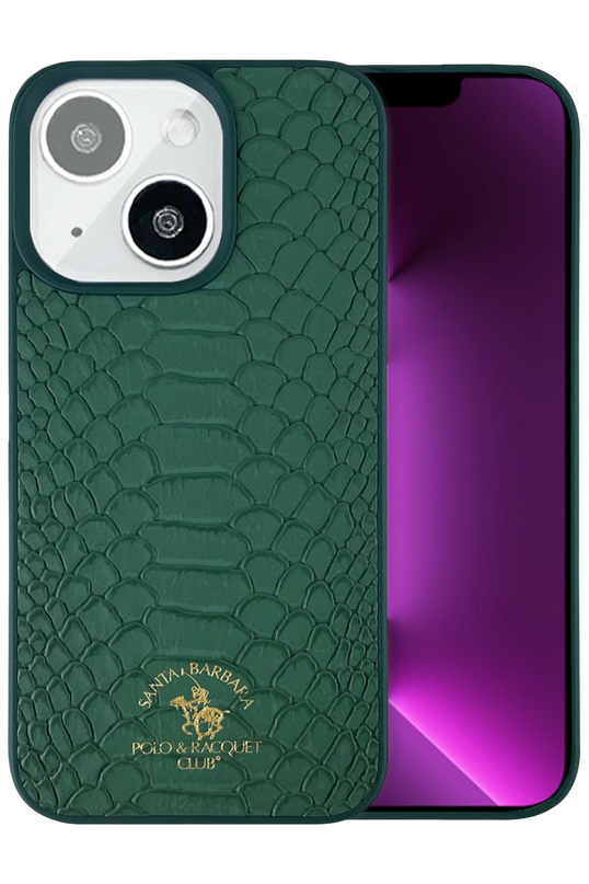 iPhone 13 Knight Deri Kapak Kılıf - Yeşil