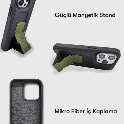 iPhone 13 Parker Stand Kapak Kılıf - Kırmızı 2