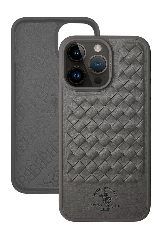 iPhone 13 Pro Max Ravel Deri Kapak Kılıf - Gri