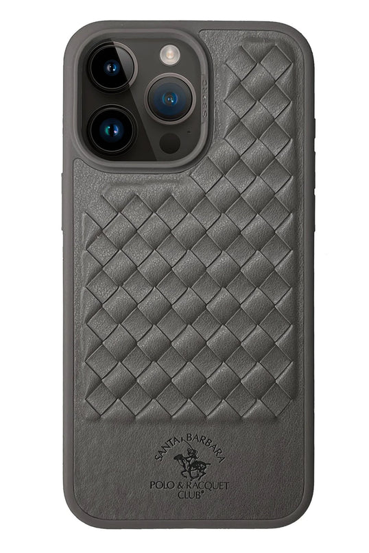 iPhone 13 Pro Max Ravel Deri Kapak Kılıf - Gri 2