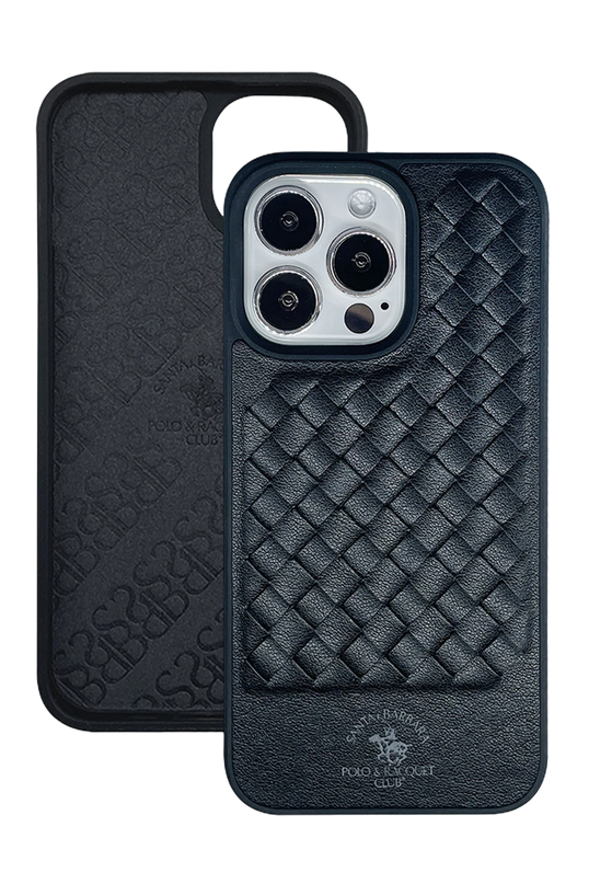 iPhone 13 Pro Max Ravel Deri Kapak Kılıf - Siyah