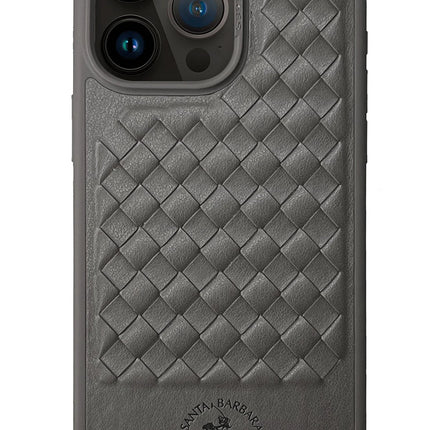 iPhone 13 Pro Ravel Deri Kapak Kılıf - Gri 2