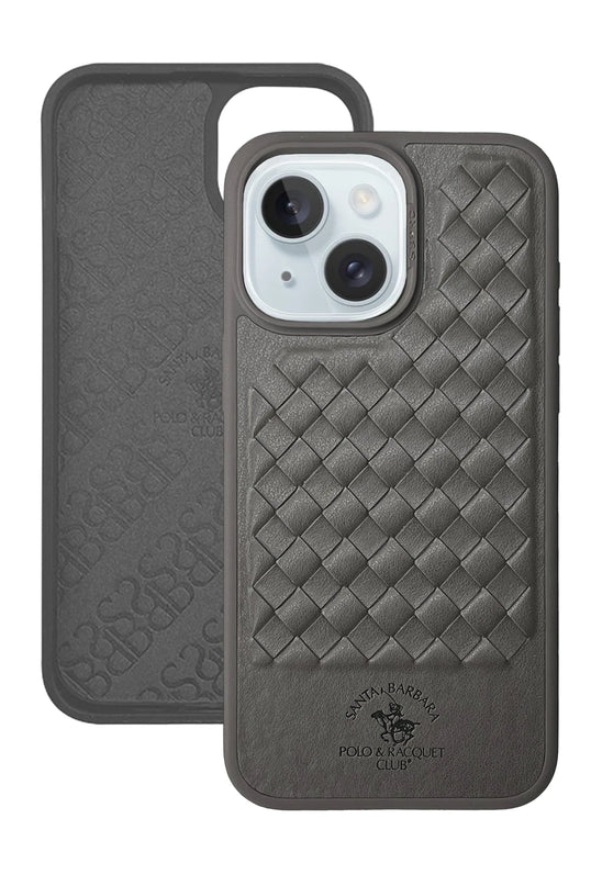 iPhone 13 Ravel Deri Kapak Kılıf - Gri