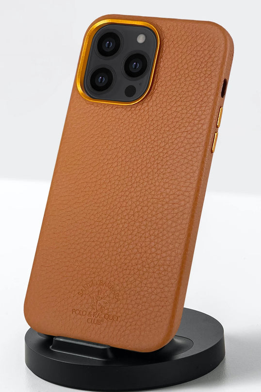 iPhone 14 Edith Deri Kapak Kılıf - Kahverengi 4