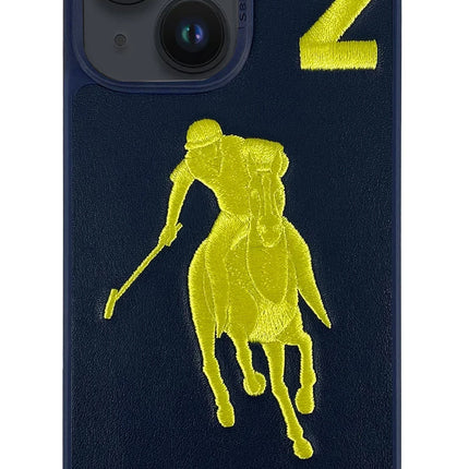 iPhone 14 Garner Deri Kapak Kılıf - Lacivert