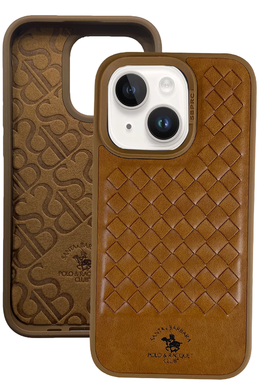 iPhone 14 Ravel Deri Kapak Kılıf - Kahverengi