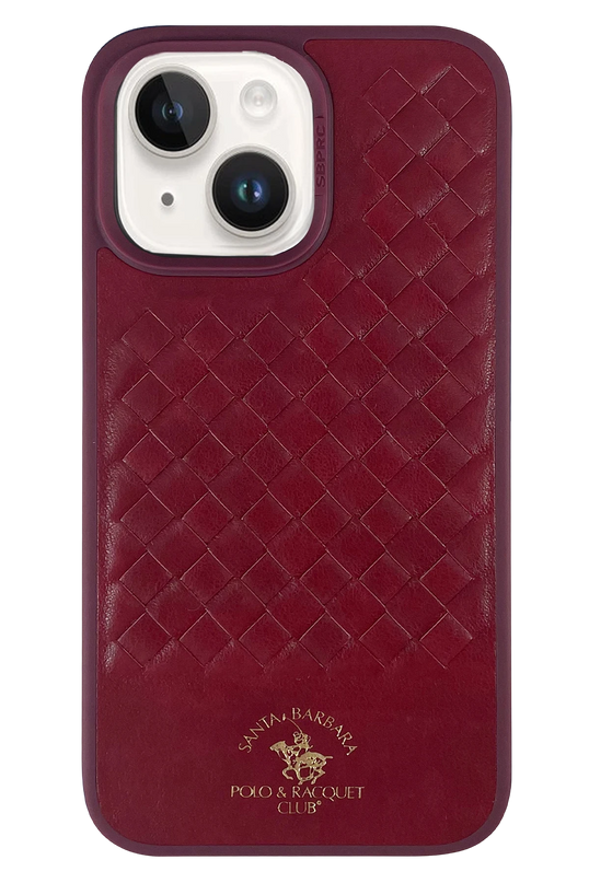 iPhone 14 Ravel Deri Kapak Kılıf - Kırmızı