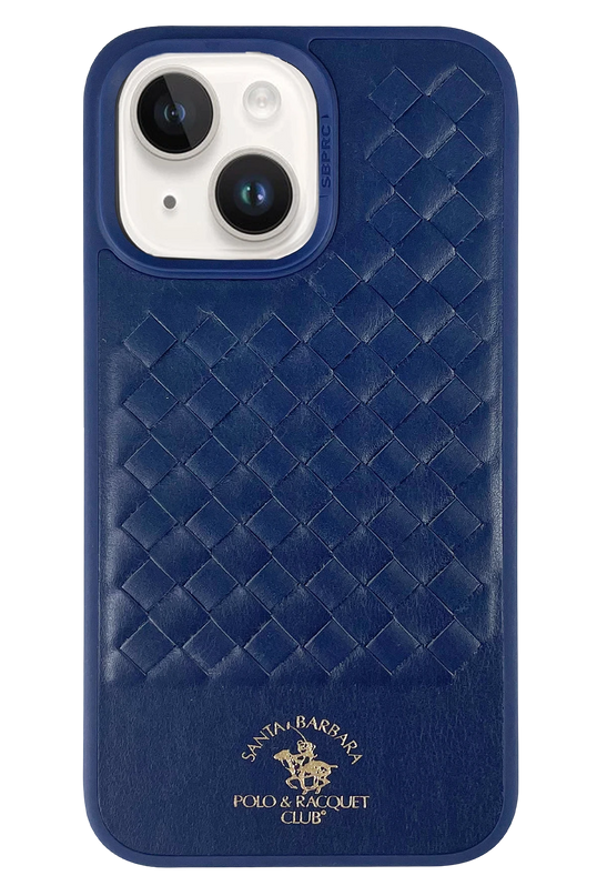 iPhone 14 Ravel Deri Kapak Kılıf - Lacivert