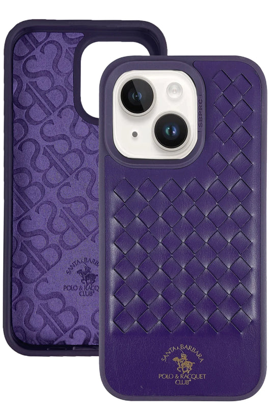 iPhone 14 Ravel Deri Kapak Kılıf - Mor