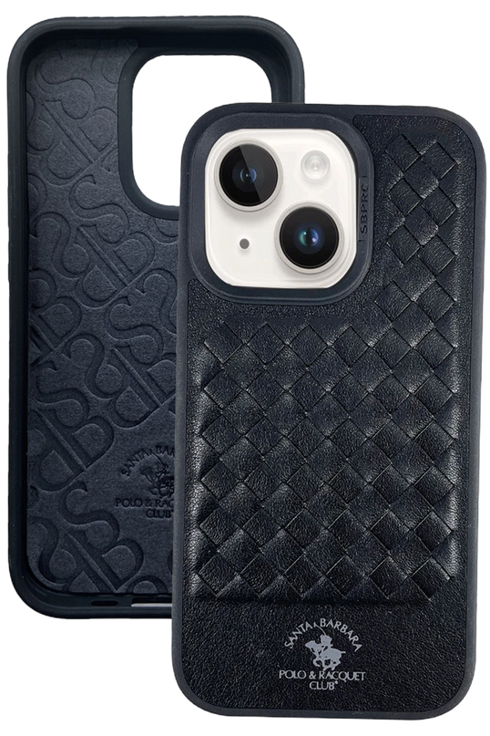 iPhone 14 Ravel Deri Kapak Kılıf - Siyah