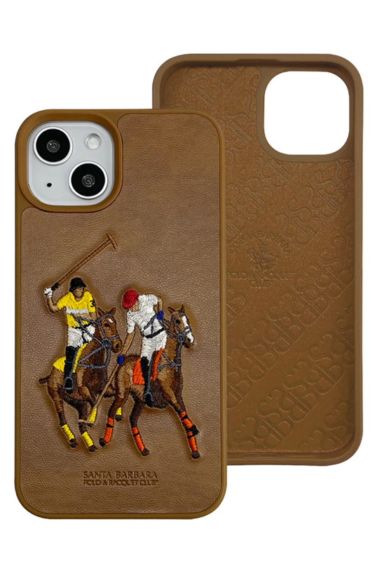 iPhone 13 Jockey Deri Kapak Kılıf - Kahverengi