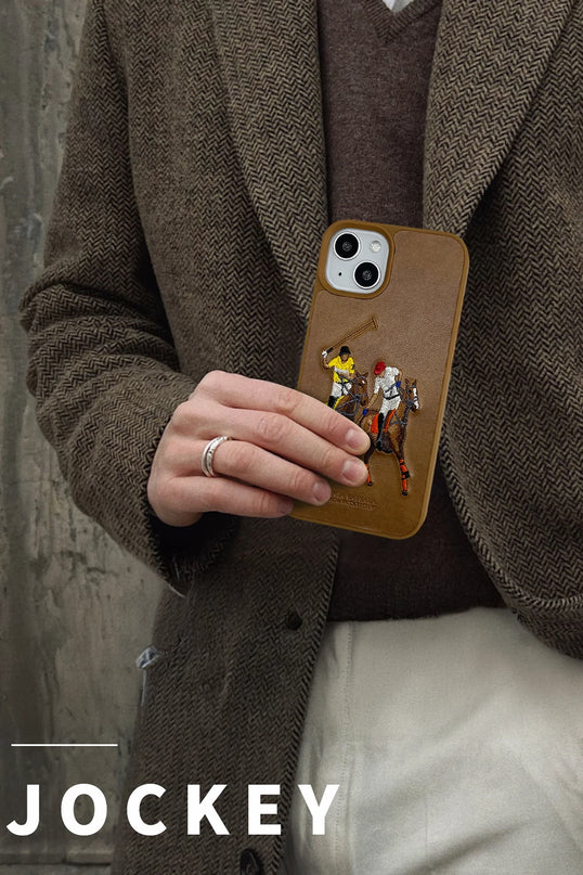 iPhone 13 Jockey Deri Kapak Kılıf - Kırmızı 4