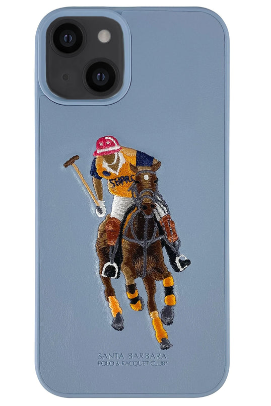 iPhone 13 Jockey Deri Kapak Kılıf - Mavi