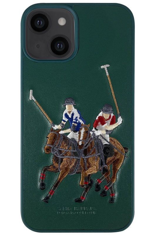 iPhone 13 Jockey Deri Kapak Kılıf - Yeşil