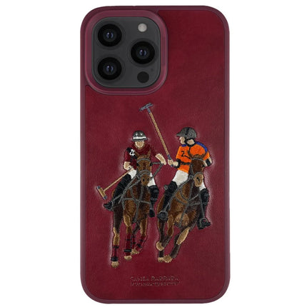 iPhone 13 Pro Jockey Deri Kapak Kılıf - Kırmızı