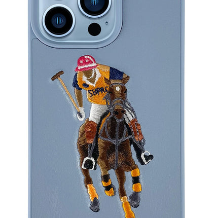 iPhone 13 Pro Jockey Deri Kapak Kılıf - Mavi