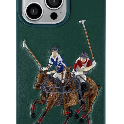 iPhone 13 Pro Jockey Deri Kapak Kılıf - Yeşil