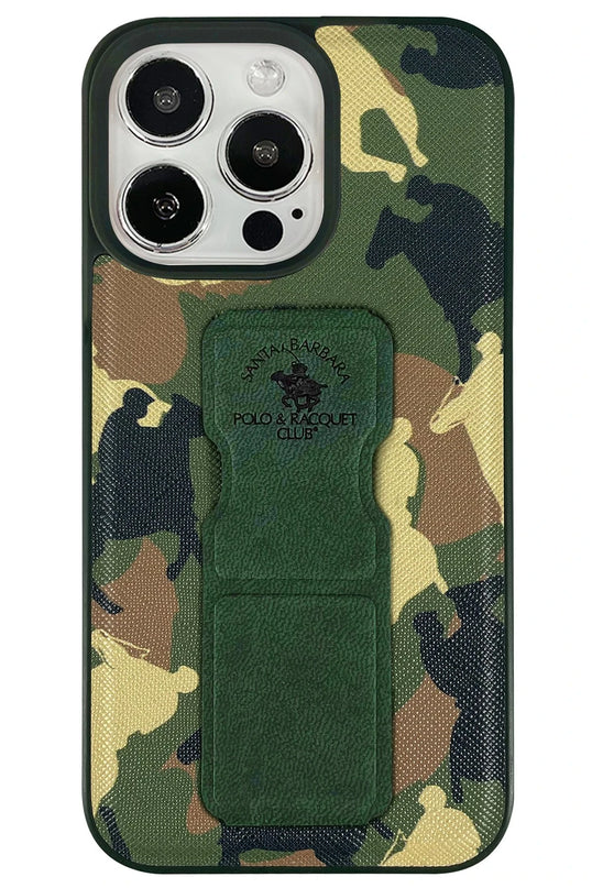 iPhone 13 Pro Max Enos Standlı Kapak Kılıf - Yeşil